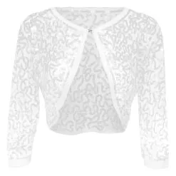 Bolero Met Pailletten Wit