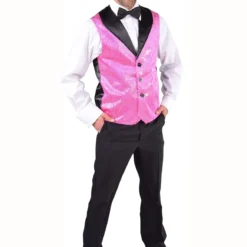 Pailletten Gilletje In Wit, Zwart, Turqoise Of Pink