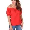 Blouse Schouder Vrij, Rood