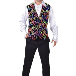 Gillet Zwart Met Multi Fluor Elementen