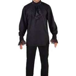 Steampunk Blouse Heer, Zwart