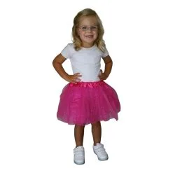 Tule Rokje Fuchsia (petticoat) Met Glitters, Kind