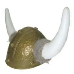 Viking Helm Goud Met Bont
