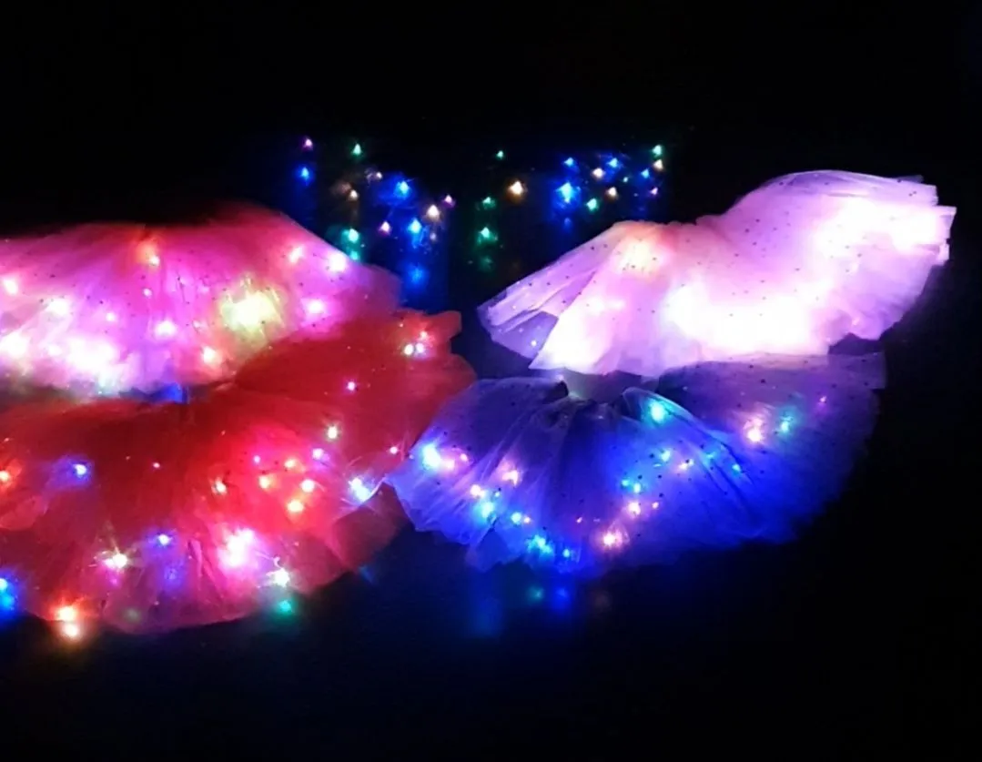Tutu Met Gekleurde Led Lampjes, Neon Pink - Kind 3 Tutu Met Gekleurde Led Lampjes, Neon Pink - Kind - Afbeelding 3