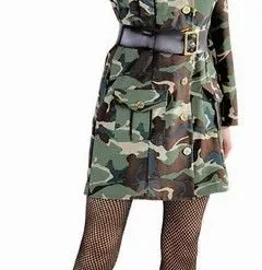 GI Jean, Camouflage Jurk Met Schuitje