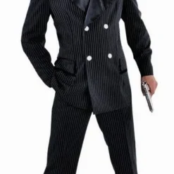 Gangster Kostuum Getailleerd, Zwart