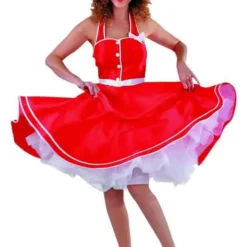 Rock 'N Roll Jurk, Rood*