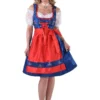 Dirndl Edelweis Blauw, Lux*