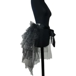 Burlesque Rokje Met Glitters, Zwart