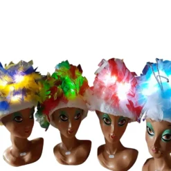 Fun Hoed, Kobalt/geel Met Led Verlichting