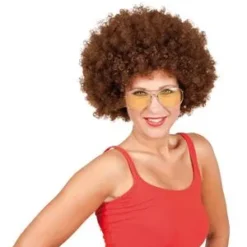 Afro Pruik Bruin