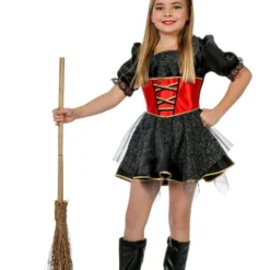 Heksje Zwart/rood Jurkje* -Keeskonings Winkel 3557.jpg