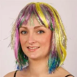 Pruik Met Lametta En Haar, Multi