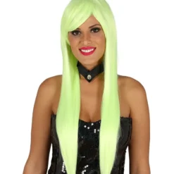 Boblijn, Lang Harige Pruik Geel/groen
