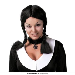 Pruik Schoolmeisje, Zwart