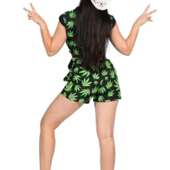 Festival Outfit Wiet Blad, Shirt En Hotpants -Keeskonings Winkel 4936 xx 4936 xx 30