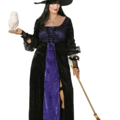 Heks Jurk, Paars/zwart
