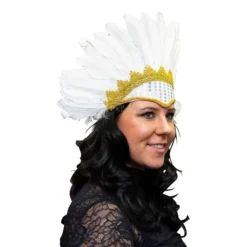 Veren Tooi Met Pailletten, Wit/goud