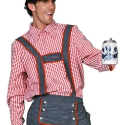 Tirolerblouse / Countryblouse Rood Ruitje*