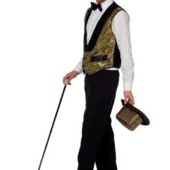 Vest, Gilletje Pailletten, Goud -Keeskonings Winkel 5406 b 20