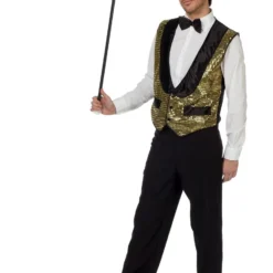 Vest, Gilletje Pailletten, Goud