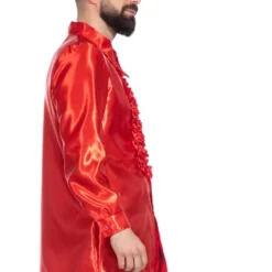 Rouchesblouse Satijn, Rood -Keeskonings Winkel 5474 b 5474 b 20