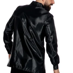 Rouchesblouse Satijn, Zwart -Keeskonings Winkel 5474 h 5474 h 30