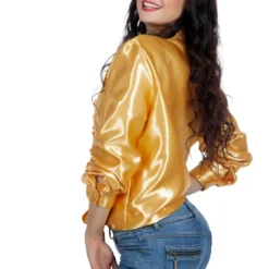 Rouchesblouse Satijn, Goud -Keeskonings Winkel 5474 i 5474 i 21