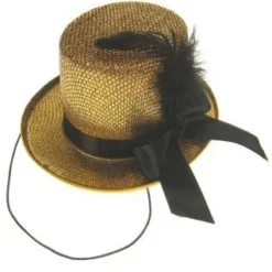 Mini Hoge Hoed Glitter Goud