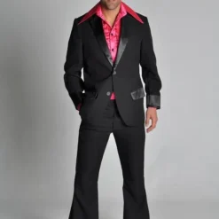 70's Disco Kostuum, Zwart*