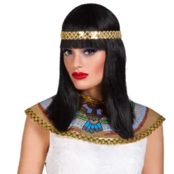 Pruik Cleopatra Met Hoofdband