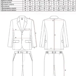 Wiet Kostuum Goud/zwart, 3 - Delig
