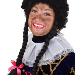 Pieten Pruik Met Krullen En 2 Vlechten