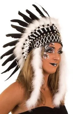 Veren Tooi Blackfoot Met Marabu, Zwart