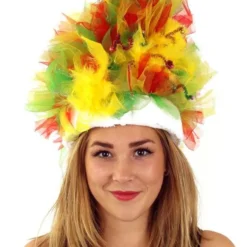 Fun Hoed, Rood/geel/groen Met Led Verlichting