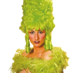 Peggy Hoge Pruik Neon Groen