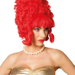 Peggy Hoge Pruik Rood