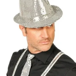 Tribly Hoedje Met Pailletten Zilver