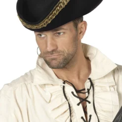 Piraten Driesteek, Zwart Met Goudband