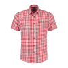 Tirolerblouse Rood/wit, Korte Mouw