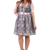 Dirndl, Oudzilver/oudrose. 2 Delig