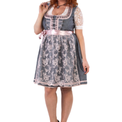 Dirndl, Oudzilver/oudrose. 2 Delig