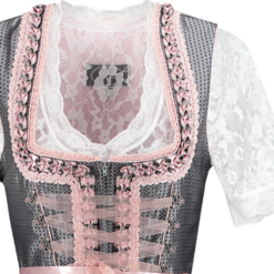 Dirndl, Oudzilver/oudrose. 2 Delig -Keeskonings Winkel h 2920 detail large