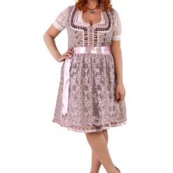 Dirndl, Oud Rose/taupe. 2 Delig