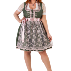 Dirndl, Groen/oudroze. 2 Delig