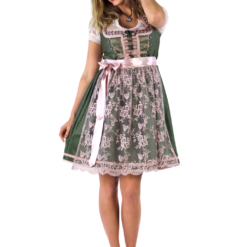 Dirndl, Groen/oudroze. 2 Delig -Keeskonings Winkel h 2960 2 large