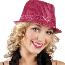 Tribly Hoedje Met Pailletten Fuchsia