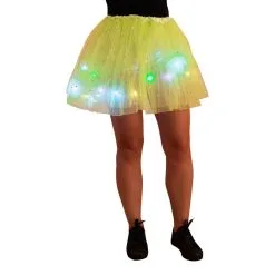 Magic Tutu Met Gekleurde Led Lampjes, Neon Groen (dame)