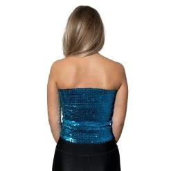 Pailletten Rokje/topje, Turquoise.