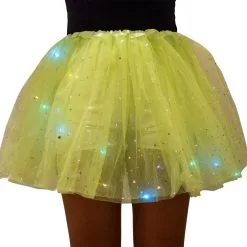 Magic Tutu Met Gekleurde Led Lampjes, Neon-groen (dame)